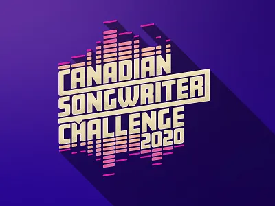 Canadian Songwriter Challenge branding design identity illustrator lockup logo music purple song