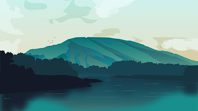 Shikhan "Kush Tau" in the Republic of Bashkortostan animal behance design dribbble illustration illustrator minimal mountains nature vector