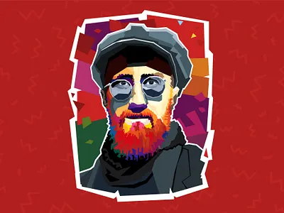 Wpap Art Design character colorful design face flat illustration illustrator man minimal wpap wpapart