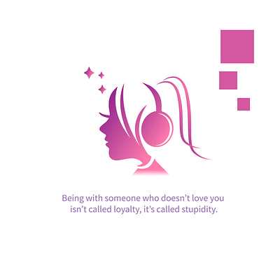 Beauty animation beautiful beauty beauty salon behance branding design art icon illustration listening logodesign music pink sad typography