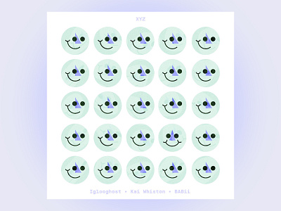 #8 xyz by iglooghost, kai whiston & BABii 10x19 album art emoji illustration pastel