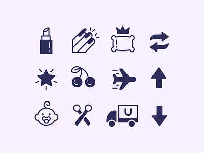 "Gal Pals" Icon Set adobe illustrator design drawing graphic design icon icon design icon set iconography illustration illustrator logo vector