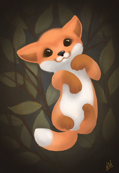 Fox Baby animal animation childrens illustration design fox illustration procreate procreate art ui