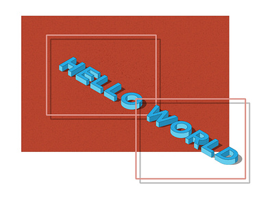 Isometric Text Exploration 3d clean complementary colors frames hanging hello world identity isometric layers minimal overlapping perspective space text texture true grit typography vector web design