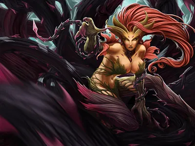 Zyra Fan Art battle maiden concept art concepts digital art digital illustration digitalart illustration leagueoflegends plant illustration plants zyra