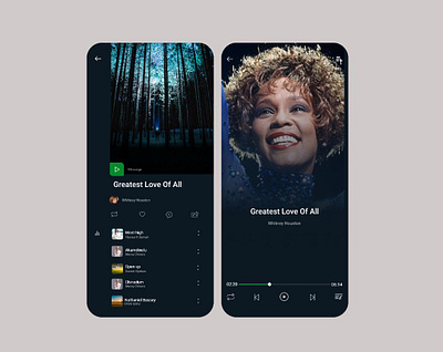 Music player UI design app branding dailyui ui ux web