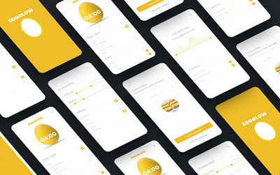 Egggflow 2 adobe xd app design landing page mobile mobile app mobile app design mobile ui ui ux vector