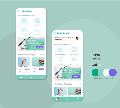 Hospital App - UI design app design ui ux
