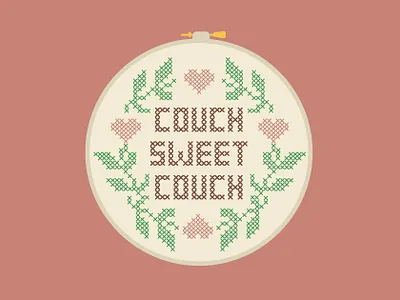 Couch Sweet Couch couch covid crochet home needlepoint stay home