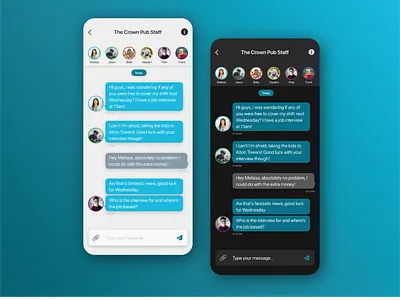 DailyUI 013 - Direct Messaging app app design chat chat app dailyui design message messenger mobile mobile app mobile ui screens sketch social network social networking ui uiux ux