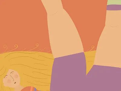 Quarantine like... abstract art print blonde body art body image body type drawing girl illustration ipad laying legs procreate quaratine shapes woman women