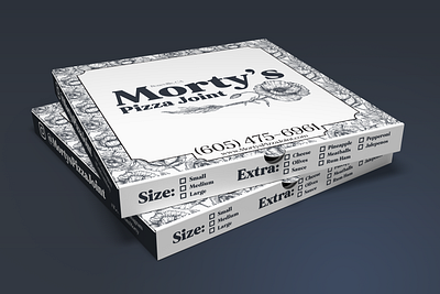 Pizza Box Package Design box brand identity branding branding concept branding design california cheese extra identity illustration logo logotype mockup pizza poppies