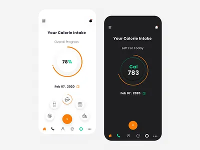 Calorie Counter App app clean cook delivery design diary diet fitness app health health app identity ios app ios app design meal restaurant talavadze ui ux