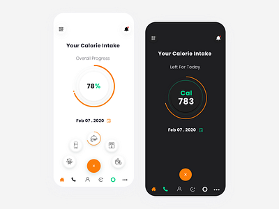 Calorie Counter App app clean cook delivery design diary diet fitness app health health app identity ios app ios app design meal restaurant talavadze ui ux