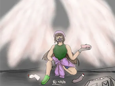 Not The Typical Angel angel art redraw