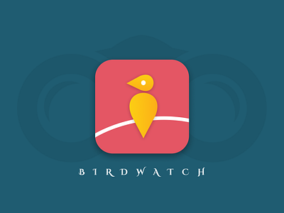 App Icon Design for BIRDWATCH abstract app bird challenge clean colourful concept daily ui 005 dailyui design geometry interface minimal product product design shapes ui ui ux ui design user experience