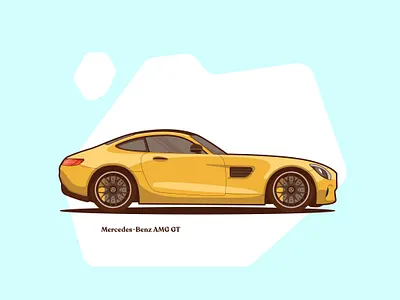 Mercedes AMG GT 2020 amg benz car cars design flat illustraion illustrator mercedes mercedes benz minimal vector vehicle