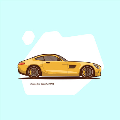 Mercedes AMG GT 2020 amg benz car cars design flat illustraion illustrator mercedes mercedes benz minimal vector vehicle