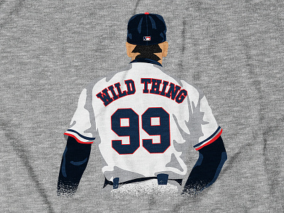 WILD THING 99 Design for theCHIVE apparel design baseball charlie sheen digital illustration major league soccer movie shirt design tee design wild thing