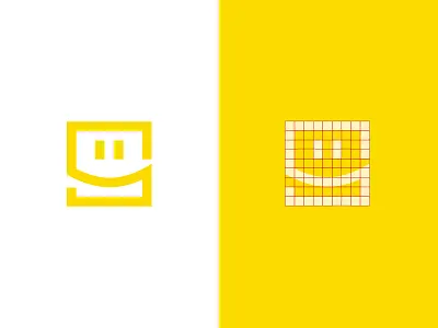 Stikprint design frame logo logodesign picture print simple smile symbol yellow