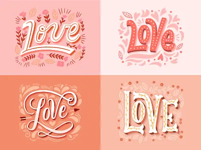 "Love" lettering collection art design freepik illustration illustration art lettering lettering art lettering artist type typography