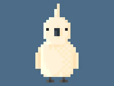 COCKATOOOO birb bird birds cockatoo illustration parrot pixel pixel art pixelart