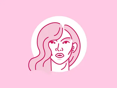 Beauty face beauty beauty logo beauty salon face hair mounth pink pink hair woman women