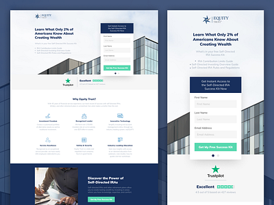 Equity Trust | Landing Page 💰 ads advertisement cro design klientboost landing page leadgen