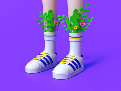 Spring outing 3d 3d art cinema4d flower spring