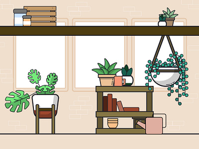 Greenhouse Garden | Weekly Warmup 2d design adobe college design garden graphicdesign graphics greenhouse illustrator plants vector art warmup weekly weeklywarmup