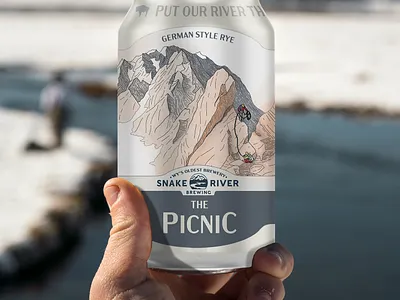 Snake River Brewery Beer Artwork beer can beer label brand design product design