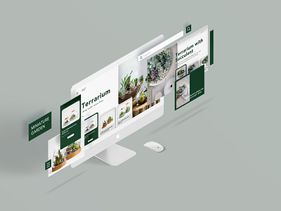 Terrarium branding clean ui creative design ecofriendly flat graphic design green design interface interface design landing minimal ui uiux vietnam designer vietnamese web web design website
