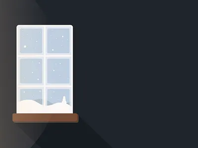 Snowy Window Graphic Illustration adobe illustrator cedarville university central florida christmas florida gradient graphic design graphic designer illustration illustrator indoors ohio shadows snow snowy window window