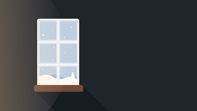 Snowy Window Graphic Illustration adobe illustrator cedarville university central florida christmas florida gradient graphic design graphic designer illustration illustrator indoors ohio shadows snow snowy window window