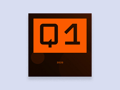2020 Q. ONE - Playlist Art album art cover design exercise gold illustration music orange stream twitch