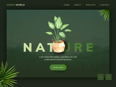Green World - Website design illustration ui design webdesign website design