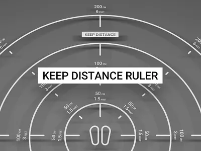 KEEP DISTANCE RULER arkit augmentedreality c4d cinema4d coronavirus covid 19 covid19 design ios socialdistance socialdistancing vr web webapp