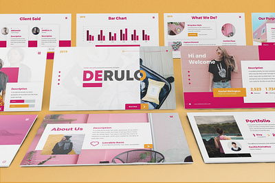 Derulo - Fashion Powerpoint Template abstract business presentation clean finance lookbook minimal pitchdeck powerpoint template presentation simple