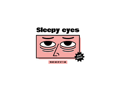 the sleppy eyes design illustration vector