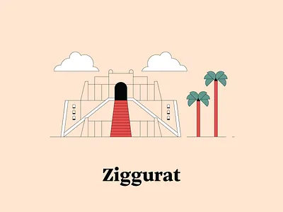 Z is for Ziggurat dwellingsfromatoz illustrationchallenge ziggurat