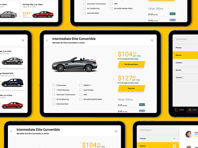 Hertz Fleet Manager UI app apple automotive car car rental car rental app dashboard fleet manager hertz ipad vehicle