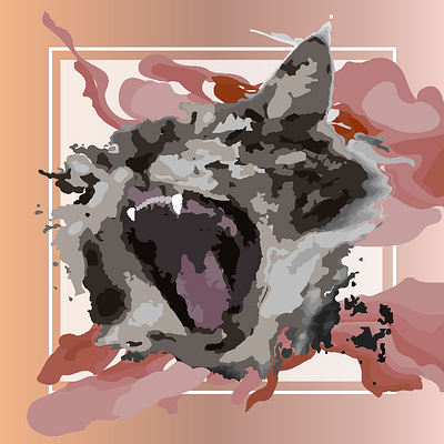 Kiki's Yawn graphics illustration vector art