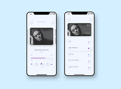 Neomorphic music app app neomorphism ui