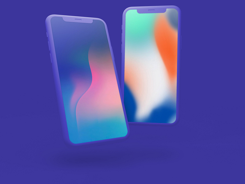 Free Dual Vertical Mockup app design mobile mockup ui