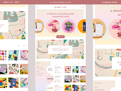 DailyUI 003 - Landing Page dailyui dailyui 003 directory gradient landing page ui webdesign website