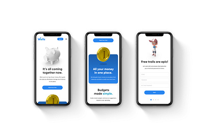 Wells Financial User Interface app branding design illustration illustrator type ui ux web website