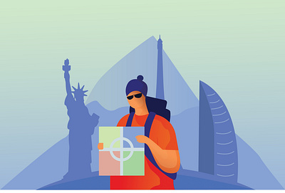 Travel design flat illustration illustrator travel traveling