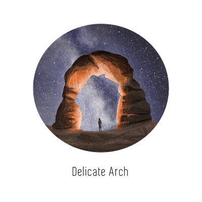 Digital Illustration of Delicate Arch, Utah design digital illustration digital painting digitalart illustration