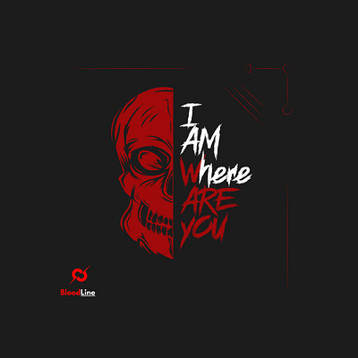 Im Here branding design illustration logo sketch skull skull and crossbones skull art skull logo skulls tshirt tshirt art typography vector