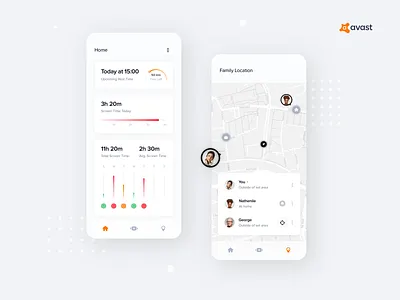 Avast - Parental Control Concept 1 concept design mobile mobile app mobile app design ui ux